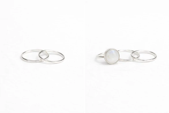 Ezüst minimál gyűrűk